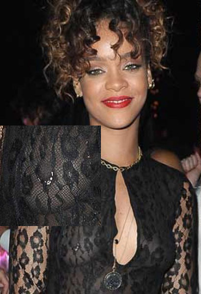 Rihanna Piercing Téton.
