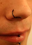 Piercing nez anneau noir